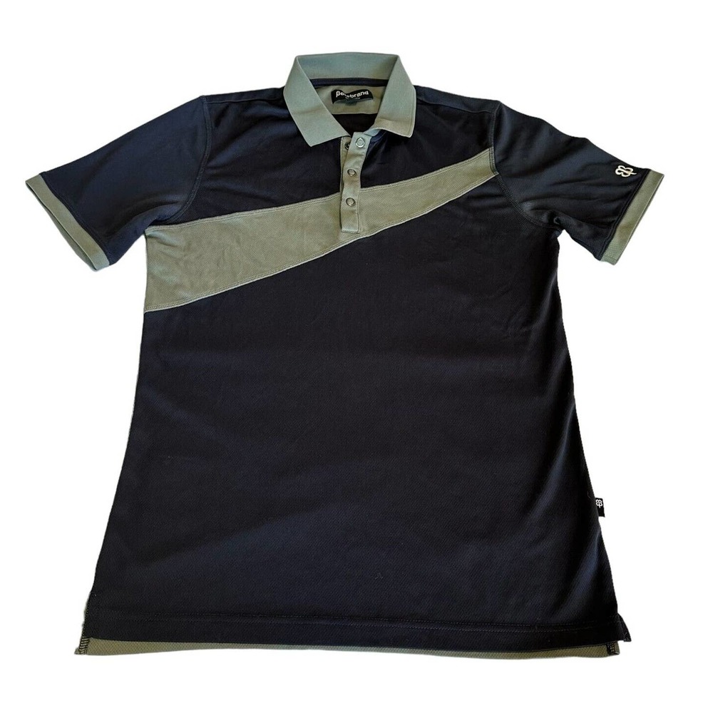 Betabrand Shirt Men’s Size Small Green Navy Blue‎ Casual Short Sleeve Polo Golf